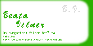 beata vilner business card